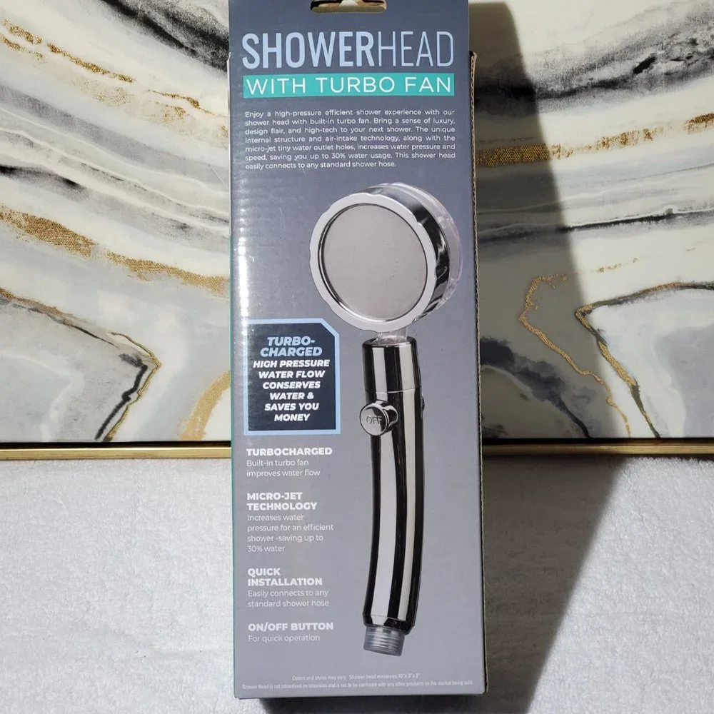NEW Showerhead with Turbo Fan Powerful Vortex Water Flow